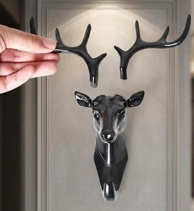 Premium Reindeer Mirror Finish Metal <b>Key</b> Holder <b>Wall</b> <b>Hook</b> Decorative Accent For Living Room Bedroom And Hallway WallsFrom India - Product Image 3
