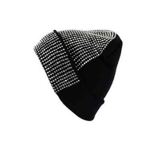 Rhinestone Beanie Hat Unisex Winter Warm Knit Black Silver <b>Red</b> Blue Colorful Sparkle Crystal - Product Image 5