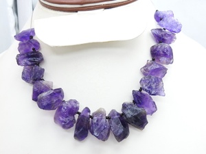 Amethyst Rough Bead-Slice Stick Nugget-Loose Raw <b>Stone</b> Briolette-8Inches 10-25MM Long Approx-Wholesaler Supplies-Natural <b>Stone</b> - Product Image 4