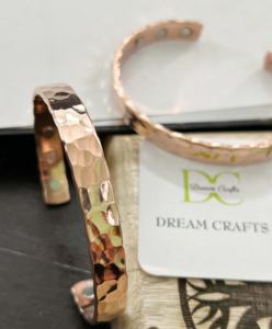 Direct Sale Unisex Hammered Copper <b>Bracelet</b> High Quality Polished Sport Handmade Unique <b>Magnetic</b> Arthritis Inlay Crafted Natural - Product Image 5