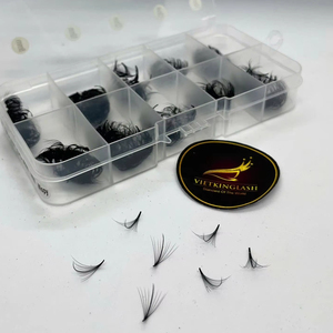 ขนตาปลอมแบบพัดสำเร็จรูป Wispy Loose Lashes  แบบถาด  ความยาวผสม  ความโค้ง CC  ขนแคชเมียร์  500 พัดสำเร็จรูป - Product Image 6