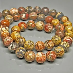 Cuentas de Jaspe Piel de Leopardo Natural de 6mm, Redondas y Lisas, Grado AA+, para Fabricación de Joyería, Venta al Por Mayor - Product Image 5