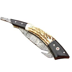 มีดพกทำมือคุณภาพสูงจากเหล็กดามัสกัส พร้อมปลอกหนัง ของขวัญสุดเพอร์เฟกต์สำหรับการตั้งแคมป์ ของขวัญสำหรับคุณพ่อ รองรับ OEM และ ODM - Product Image 3