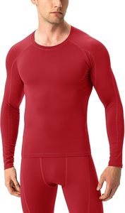 Men's Premium Compression Long Sleeve Performance Shirt Eco-Friendly Slim Fit Spandex/Polyester Quick Dry Base <b>Layer</b> <b>Top</b> for - Product Image 4