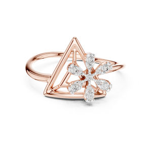 Anillo de Oro Blanco de 14K con Diamante Cultivado en Laboratorio, Corte Redondo, para Mujer |   Ropa de Uso Diario |   Diamante Cultivado Nuevo - Product Image 2