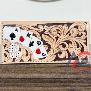 2026 Handcrafted Stylish Hand Tooled Genuine Leather Men's bifold <b>Wallet</b> Cards & Floral Design Slim Cash Organizer Card <b>Holder</b> - Product Image 1