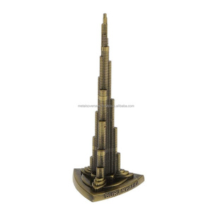 Metal Overseas Statue of Burj Khalifa Dubai Table <b>Top</b> Decor 13 CM Durable Washable India Supplier - Product Image 1