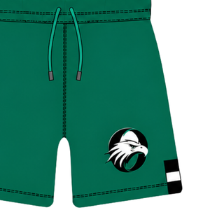 Pantalones Cortos de Rugby Verde Esmeralda y Negro, Cintura Elástica con Cordón, Uniforme de Equipo a Rayas, Personalizado, Transpirable, para Entrenamiento y Rendimiento Atlético - Product Image 4