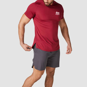 Camiseta de gimnasio cómoda y transpirable, personalizable, en stock, hecha de algodón y poliéster. - Product Image 5