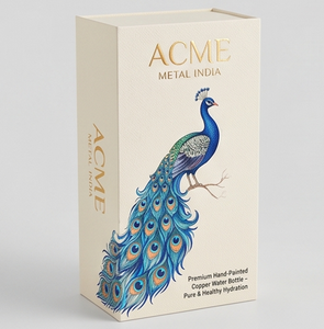 Elegant Peacock Design Pure <b>Copper</b> <b>Bottle</b> for Wellness And Daily Hydration Perfect For Home Office Travel Gym Yoga and Gifting - Product Image 6