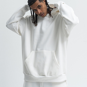 Sudadera con Capucha Extra Grande para Hombre, de Felpa de 350 g/m², de Alta Calidad, Lisa, Personalizable, Color Gris - Product Image 2