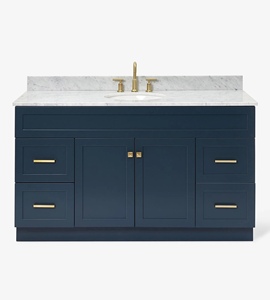 Venta al por Mayor de Mueble de Baño Felix de 61 Pulgadas con Lavabo Individual, Solo 2 Opciones de Acabado, Fábrica en Vietnam - Product Image 1
