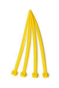 Attaches de câble en nylon résistantes aux intempéries à verrouillage automatique 150mm x 2.5mm couleur jaune - Product Image 4