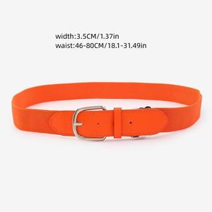 Adjustable <b>Elastic</b> Sports <b>Belt</b> Alloy Buckle Stretch Waist <b>Belt</b> Durable Athletic <b>Belt</b> For Baseball Softball Training - Product Image 3