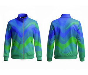 Veste à fermeture éclair intégrale personnalisée par sublimation pour le sport et les loisirs, chaude, respirante et à séchage rapide |   Tailles Hommes Femmes Jeunes - Product Image 1