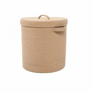 Stylish Jute <b>Basket</b> – Handmade Natural Fiber <b>Storage</b> <b>Basket</b> for Modern and Rustic Interior Decoration - Product Image 1