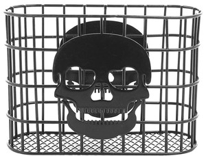Cesta de Almacenamiento Metálica Decorativa con Diseño de Calavera, Organizador de Alambre Abierto, Contenedor para Encimera, Forma Rectangular, Modelo ICH204 - Product Image 4