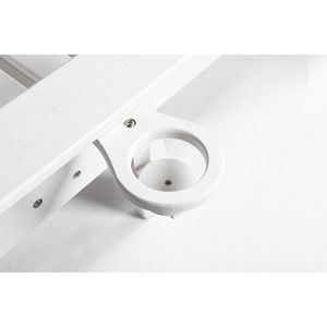 Set di 3 Sedie Lounge da Esterno Oversize con Tavolino Laterale, Effetto Legno Bianco, Resistenti alle Intemperie, per il Relax all'Aperto - Product Image 4
