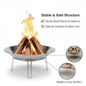 Brasero de Metal Moderno Ecológico de Primera Calidad con Gas Natural para Asados al Aire Libre, Patio, Jardín y Camping Familiar Portátil - Product Image 4