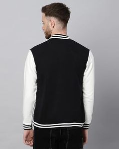 Factory Custom <b>Men</b> Wool Blend Eco-Friendly Winter Varsity <b>Jacket</b> White Sleeve <b>Letter</b> Embroidery Chenille Streetwear Letterman - Product Image 4
