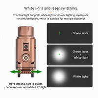 Lampe torche OCSHARK GL15pro haute luminosité 1500 lumens, laser vert LED combiné, charge magnétique, lumière blanche pour le sport nocturne