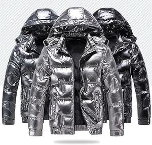 Chaqueta Acolchada de Poliéster Impermeable y Transpirable para Hombre, con Cremallera Frontal, Diseño OEM Personalizado, Recubierta, Delgada, con Burbujas, Resistente al Viento y Acabado Brillante - Product Image 2