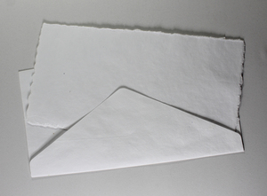 Hot Selling Wholesale Custom Envelope <b>Set</b> 250 Gsm Deckled Edge Card With Matching Envelop Recycled Handmade Paper - Product Image 2