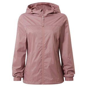 Pink Hooded Rain <b>Jacket</b> <b>Women</b> Lightweight Waterproof Outerwear <b>Zip</b> <b>Up</b> Windproof Coat for Outdoor Travel <b>Women</b> <b>Jacket</b> - Product Image 1
