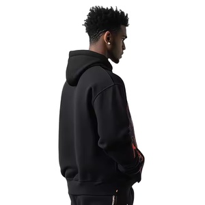 Sweat à capuche pour homme personnalisé avec logo imprimé, doublure polaire, écologique, effet délavé vintage, sérigraphie, 100% coton, idéal pour l'hiver - Product Image 5