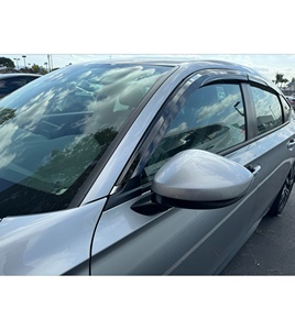 Mugen Style Injection Window Visor 2021-on Civic 5dr Hatchback <b>Car</b> Sun Visor Wind & Bug <b>Deflector</b> Door Visor Vent - Product Image 1