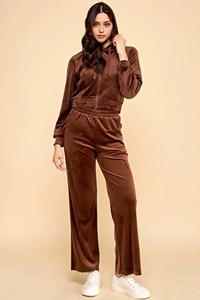 Conjunto Deportivo de Mujer, Color Rosa, Peso Medio, 2 en 1, con Capucha, Cierre Completo con Cremallera, Bolsillos Laterales, Transpirable, Informal, Invierno, 100% Algodón - Product Image 2