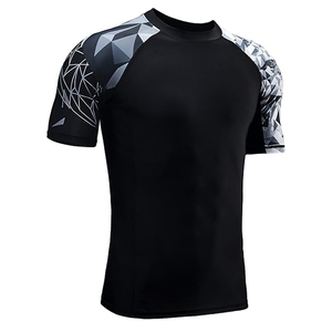 Men Athletic <b>Compression</b> T <b>Shirt</b> Rash Guard Short Sleeve UV Protection Swim <b>Shirt</b> Quick Dry Bulk Supplier - Product Image 5