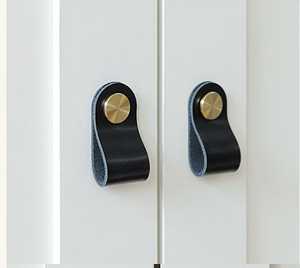 ลูกบิดมือจับหนังทำด้วยมือแบบมือจับกันน้ำได้มีเทคนิคขัดเงาสำหรับห้องครัวห้องนอนโรงแรมเฟอร์นิเจอร์ห้องนั่งเล่น - Product Image 3