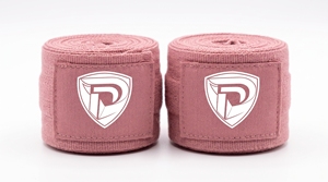 Bandages de boxe en coton rose pour l'entraînement, protection Muay Thai MMA Kickboxing, taille L - Product Image 1