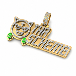 925 Silver Hip hop Bling Custom iced Custom Block Letter Name Glowing Dark Enamel charm Lab Grown Diamond <b>pendant</b> Necklace Gifts - Product Image 1