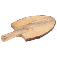 Live Edge Peddelvormige Mango Hout Snijplank Met Boomschors Rand Hak En Voorbereidingsplaat Voor Groothandel Bulkvoorraad