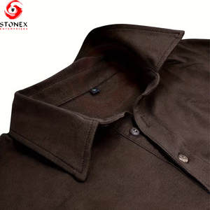 Chemise d'affaires décontractée personnalisée à manches longues avec logo imprimé, design personnalisé pour l'été, 100 % coton écologique - Product Image 5