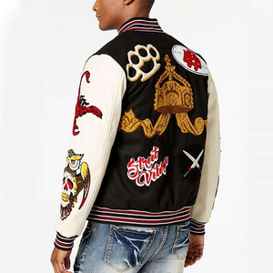 Bulk Orders <b>Men</b> <b>Reversible</b> Varsity <b>Jacket</b> Askim Impex Full Sleeves Solid Color Spring-Winter Stand High Quality Customized - Product Image 5