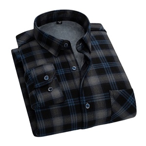 Plaids décontracté Streetwear hommes 100% coton automne hiver chemise à manches longues décontracté flanelle Plaid hommes chemises - Product Image 5