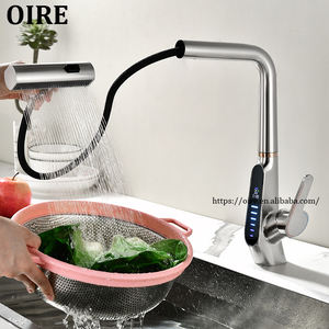Oire Modern Single Handle Single Hole Waterfall Pull-Out Kitchen Sink <strong>Faucet</strong> For Hotel Or Apartment Kitchen Use - Product Image 4
