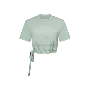 T-shirt uni pour femmes top ventes pas cher T-shirts décontractés pour femmes Chemise et short à col ras du cou à bas prix Robe nouveau design - Product Image 4