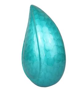 Distinctive Aluminum Tear Drop <b>Memorial</b> Ash <b>Keepsake</b> Urn Tribute Holder Designed With Decorative Exterior Elegance - Product Image 1