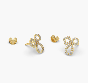 ต่างหูเพชรทรงหัวใจวินเทจทองคำ 14KT  เพชรเพาะเลี้ยงในห้องปฏิบัติการ รับรองโดย IGI เครื่องประดับทองคำหรูหราสำหรับผู้หญิงสำหรับงานปาร์ตี้และงานแต่งงาน - Product Image 4