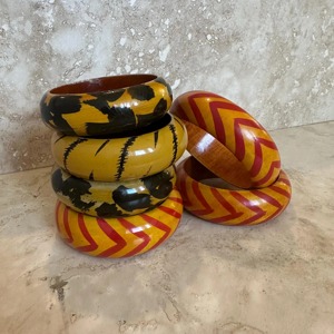 Bracelets en bois écologiques élégants pour femmes, design unique, tendance, légers, Belladec - Product Image 2