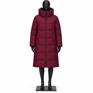 Parka Acolchada para Mujer, Talla Grande, Chaqueta Larga de Plumón con Capucha, Impermeable y Resistente al Viento, para Invierno - Product Image 1