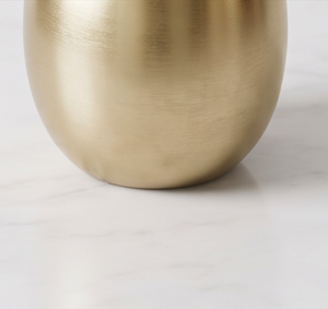 Vase décoratif en métal doré moderne en forme d'œuf pour la maison et la décoration des étagères de bureau - Product Image 2