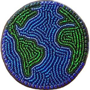 Elegant Bohemian Design Bead Glass Coasters <b>Scratch</b> Resistant for Coffee Table Custom Decorative - Product Image 1