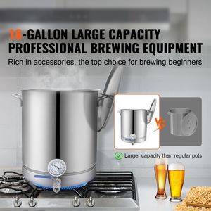Bollitore in Acciaio Inox a Triplo Fondo da 16 Galloni con Coperchio per Produzione Casalinga di Birra e Vino, Include Accessori - Product Image 6