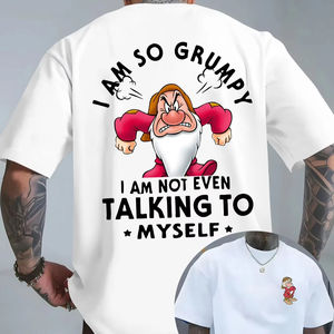 T-shirt en coton imprimé double face créatif style dessin animé 2026 – Nouvelle collection été Harajuku ample et décontractée pour hommes et femmes - Product Image 1