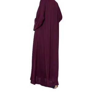Vestido Abaya de Manga Ancha, Diseño Liso, Ropa Modesta, Proveedor Mayorista, Fabricante, Vestido Abaya de Manga Larga - Product Image 2